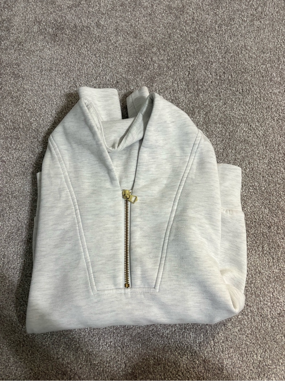 Varley Hawley Half-Zip Sweater M used Ivory Marl - Picture 8 of 8